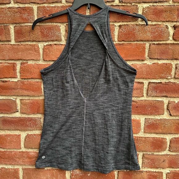 Lululemon Women's Trapeze Twist Tank Top Heathered Black 8 - Picture 5 of 8